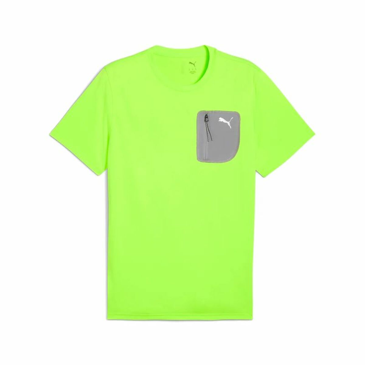T-shirt med kortärm Herr Puma M Flex Pocket Tee Grön Limegrön