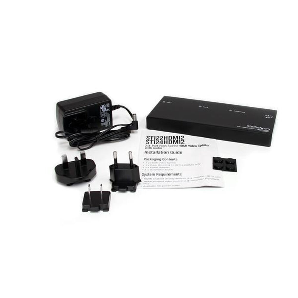 HDMI-brytare Startech ST122HDMI2 Svart - 2