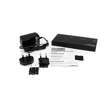 HDMI-brytare Startech ST122HDMI2 Svart