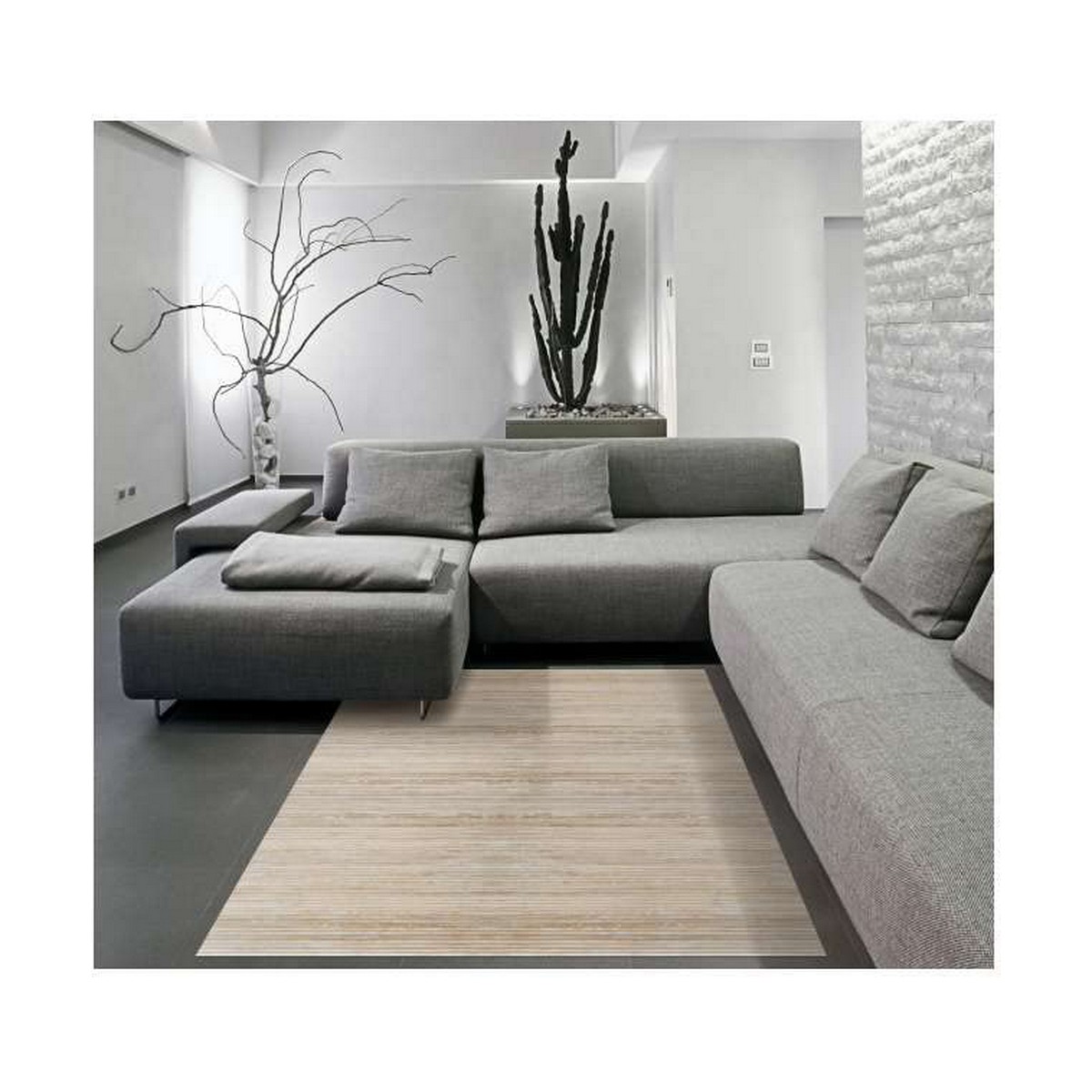 Matta Stor Planet Bambu Gips (80 x 150 cm) - 4