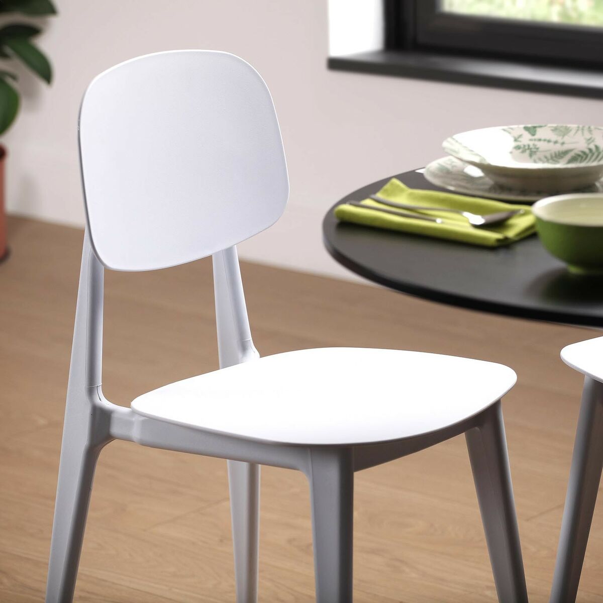 Stol Versa Vit 39,5 x 80 x 41,5 cm (4 antal) - 3