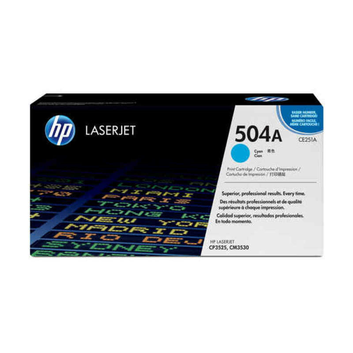 Original Toner HP 504A Gul Svart Turkos