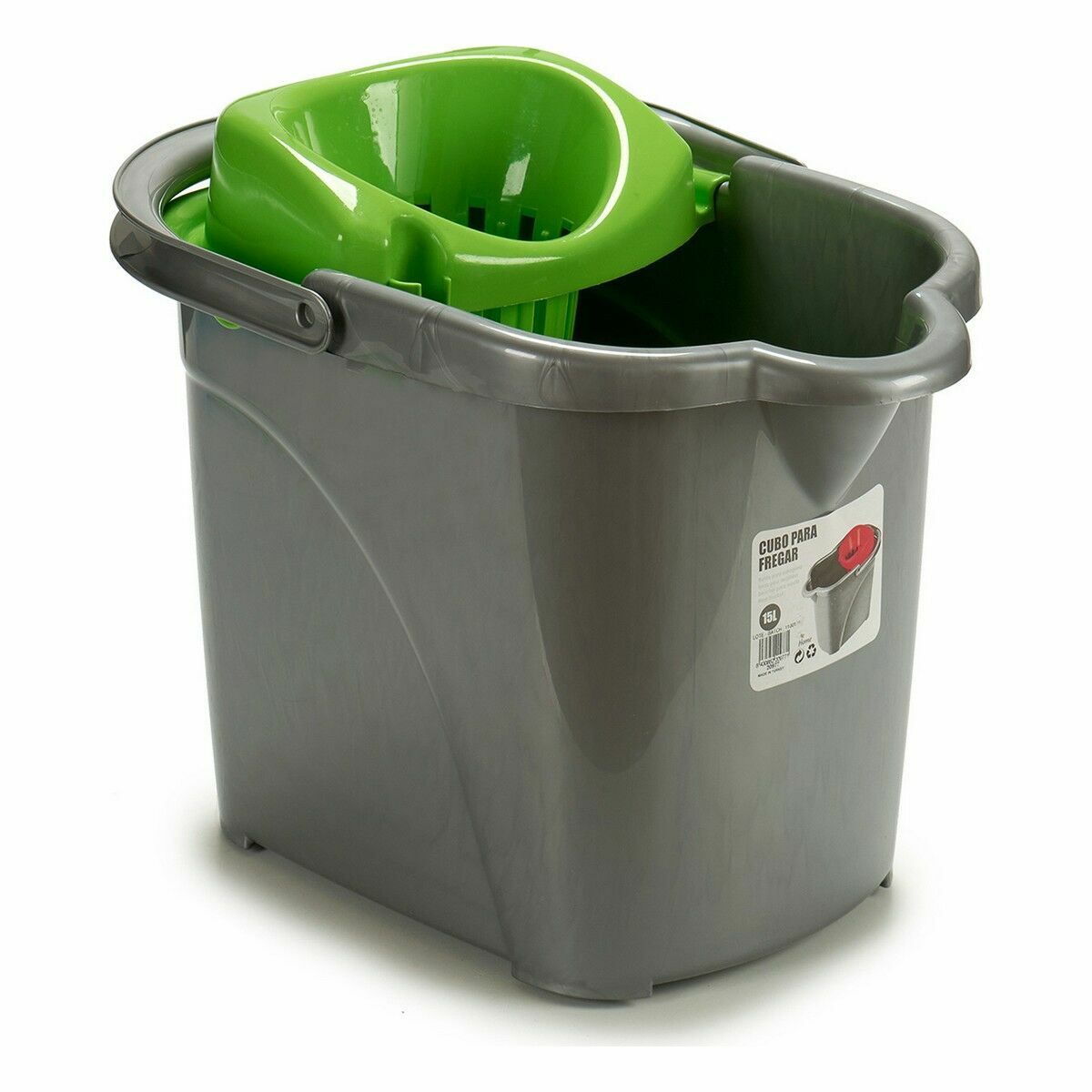 Hink Med hjul Plast 15 L 31 x 31 x 41 cm (24 antal) - 7