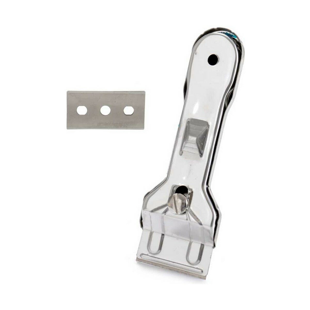 Keramikhällsskrapa Kinvara Silvrig Silver Metall 13,5 x 4,5 x 1 cm 4,5 x 13,5 x 1 cm (12 antal) - 5