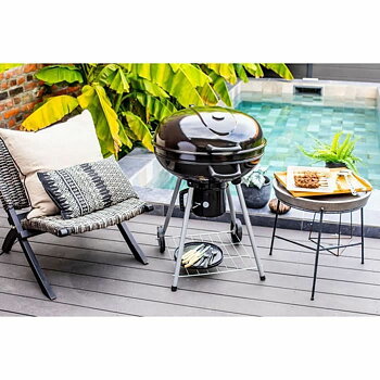 Kolgrill med lock och hjul Livoo DOC270 Svart Metall Rund