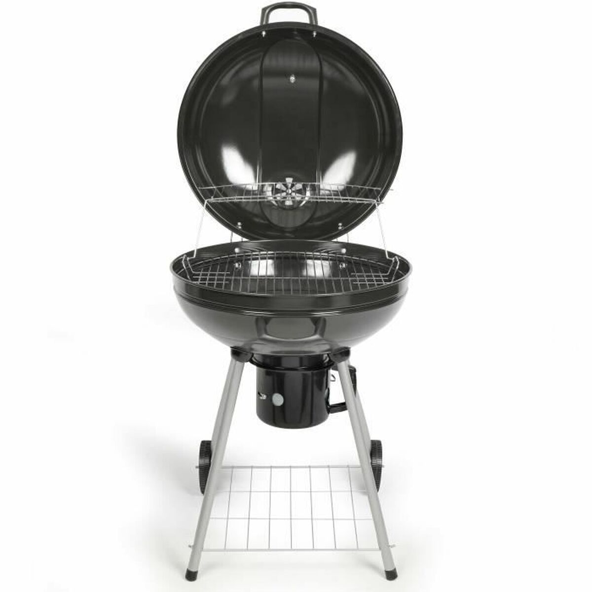 Kolgrill med lock och hjul Livoo DOC270 Svart Metall Rund - 6