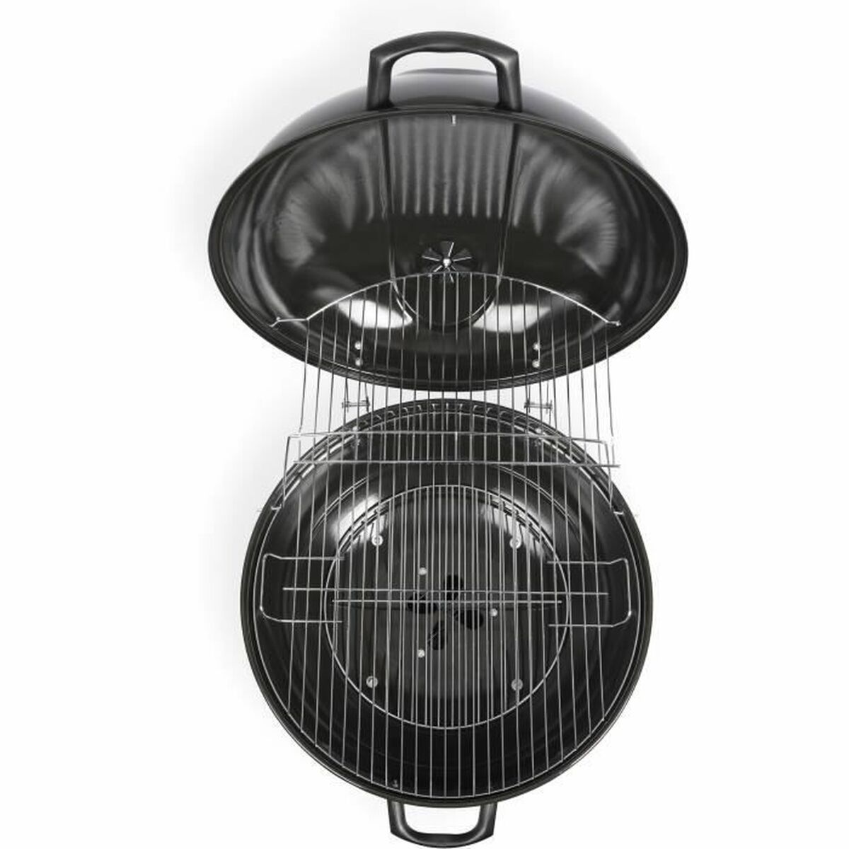 Kolgrill med lock och hjul Livoo DOC270 Svart Metall Rund - 4