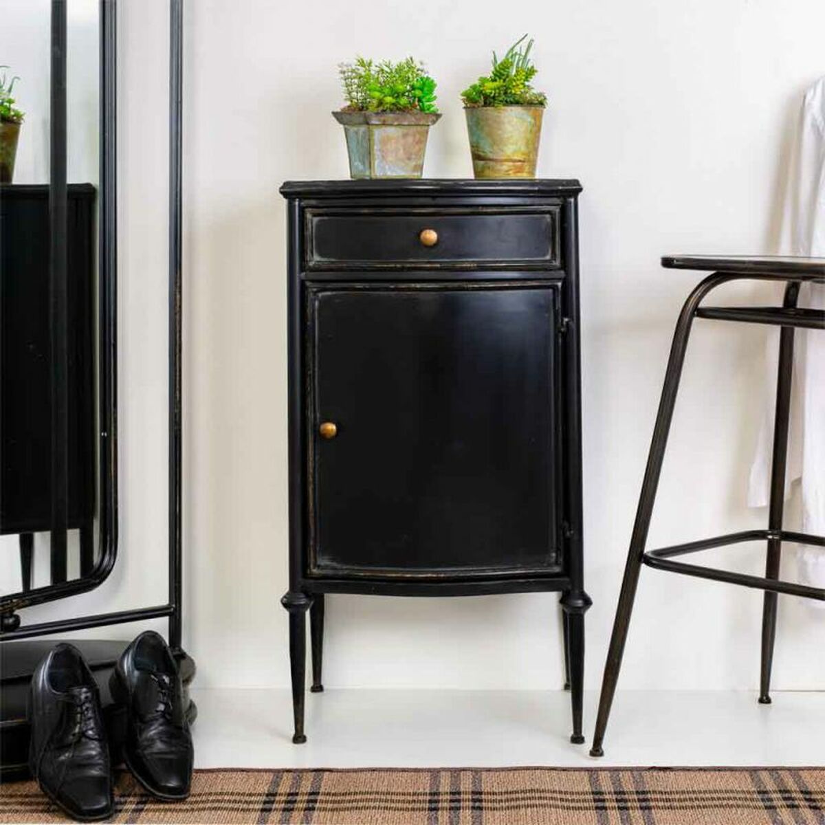 Nattduksbord Alexandra House Living Svart 36 x 86 x 46 cm - 3