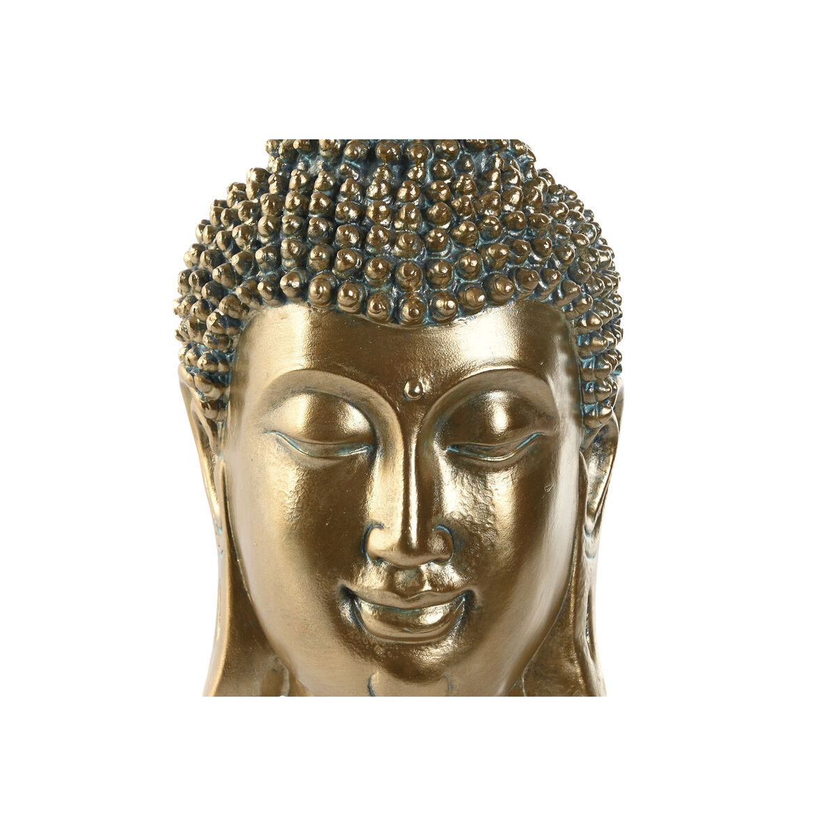 Prydnadsfigur Home ESPRIT Gyllene Buddha Orientalisk 16 x 15,5 x 28 cm - 4