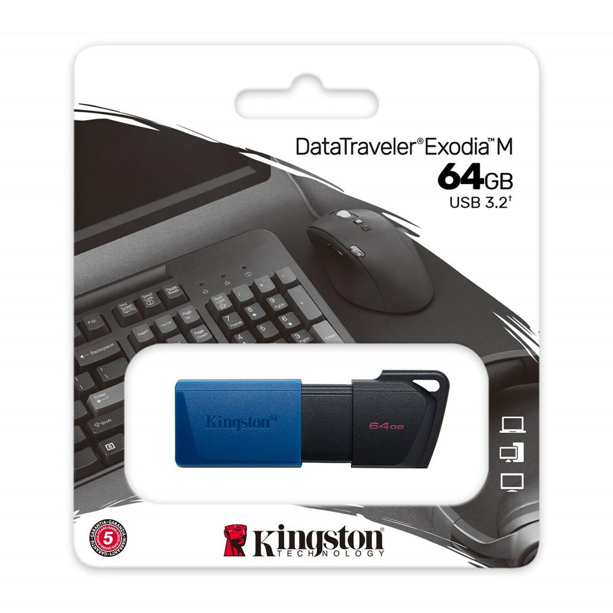 USB-minne Kingston Exodia M Svart 64 GB (1 antal) - 3
