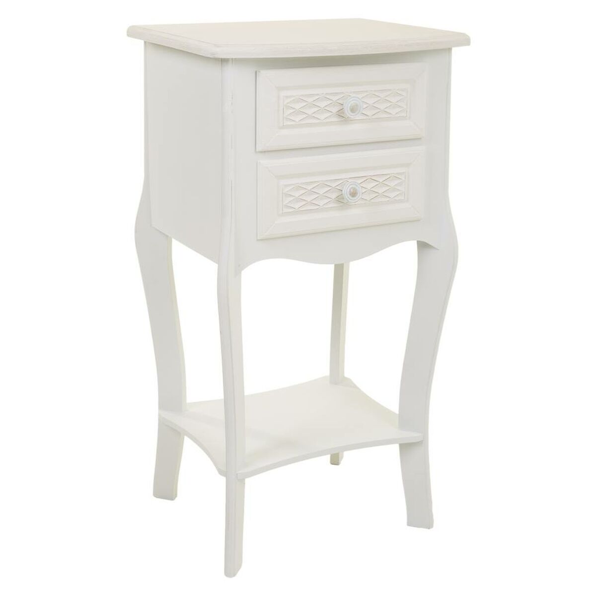 Nattduksbord Alexandra House Living Vit Kräm 31 x 71 x 38 cm