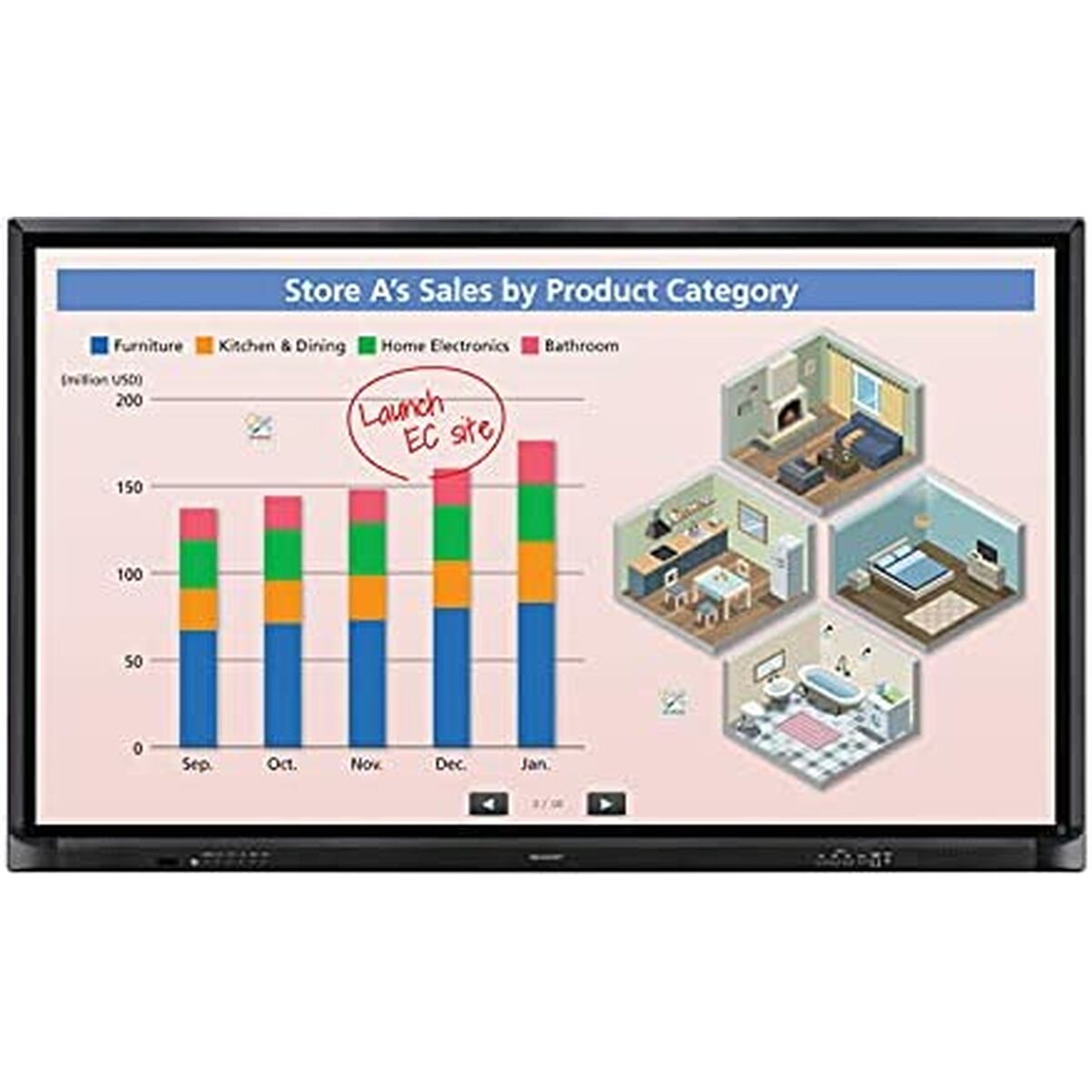 Monitor Videowall NEC PN-70HC1E 3840 x 2160 px 70" LCD - 4