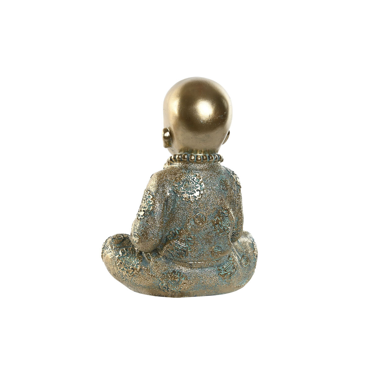 Prydnadsfigur Home ESPRIT Gyllene Munk Orientalisk 17 x 13,6 x 21,8 cm - 2