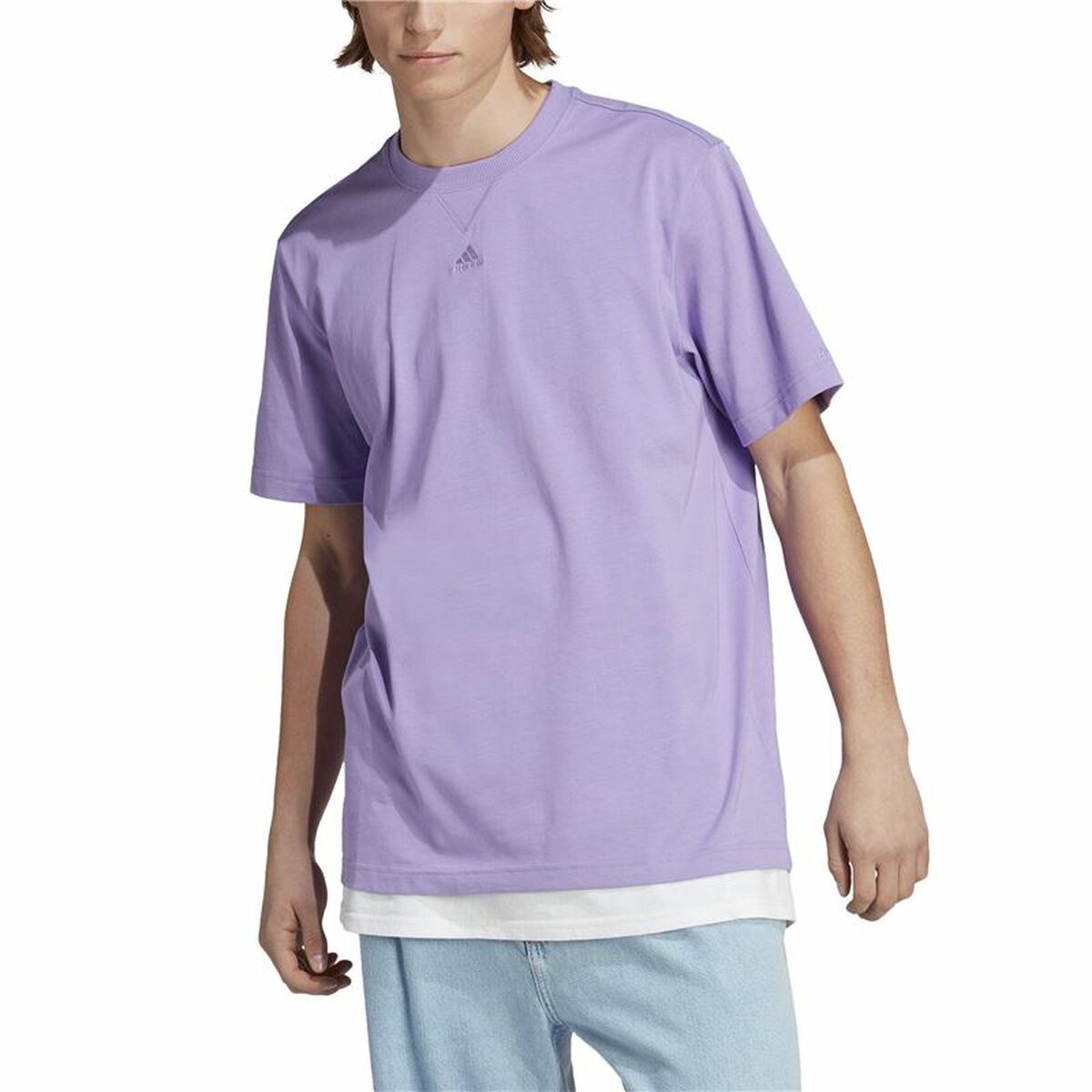 T-shirt med kortärm Herr Adidas All Szn Purpur - 2