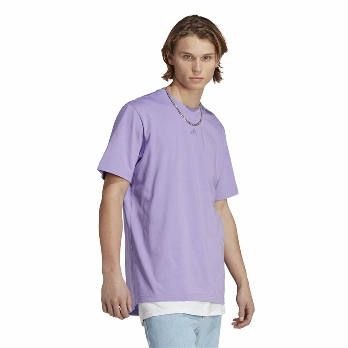T-shirt med kortärm Herr Adidas All Szn Purpur - 5