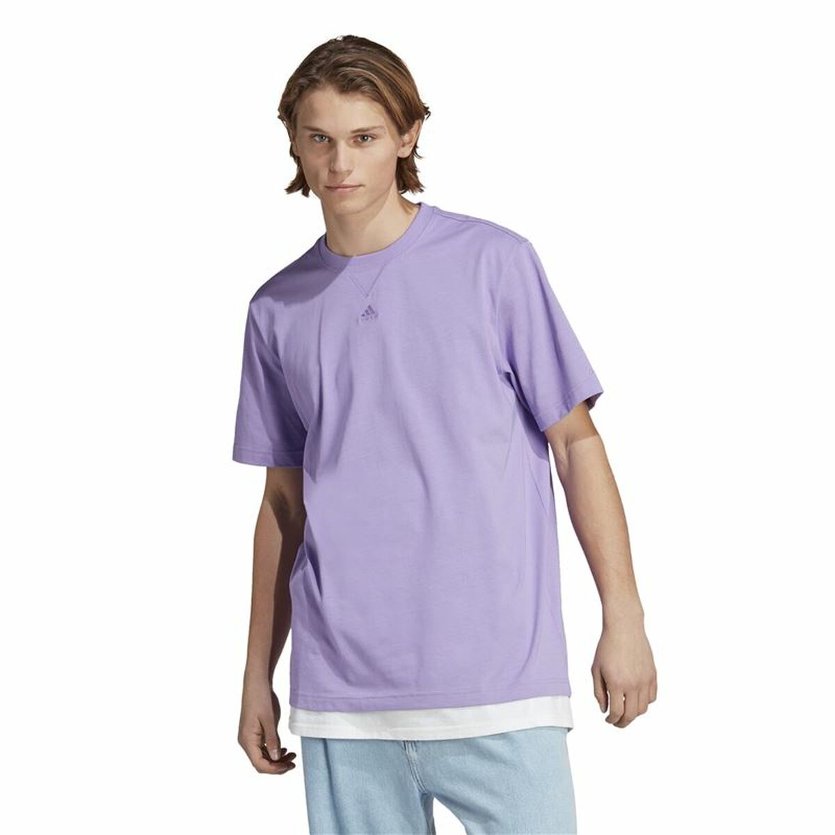T-shirt med kortärm Herr Adidas All Szn Purpur - 4