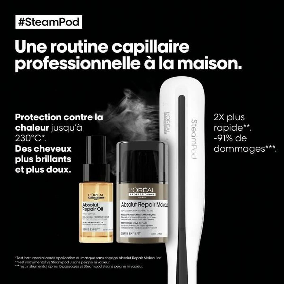 Keramiskt hårjärn med ånga L'Oreal Professionnel Paris Steampod 3 - 2