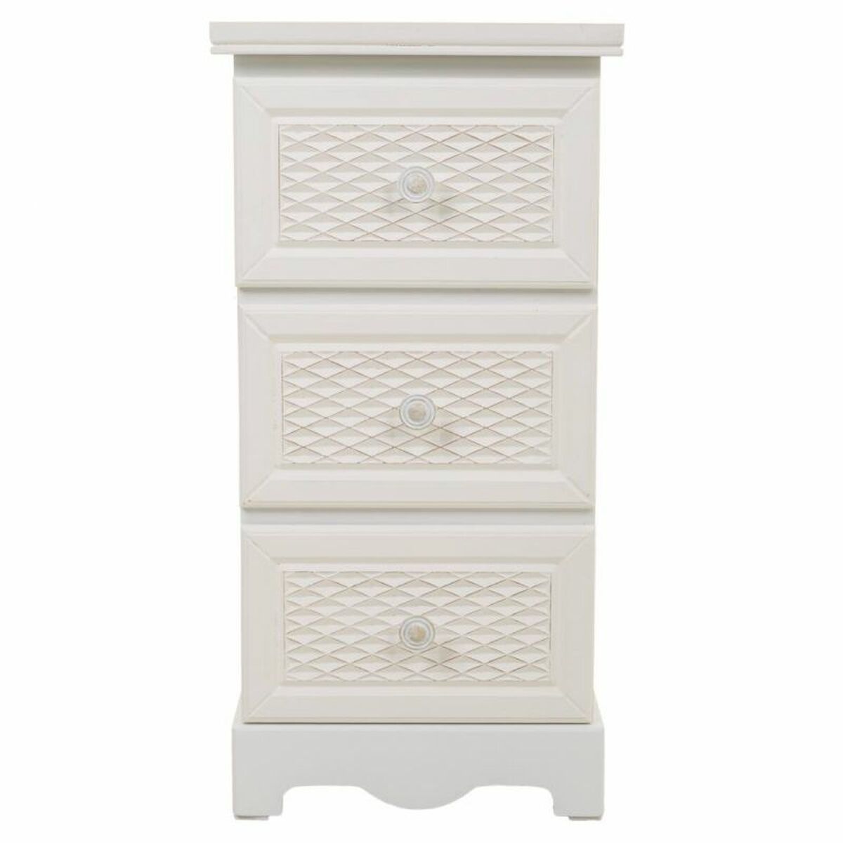 Nattduksbord Alexandra House Living Vit Kräm 26 x 60 x 31 cm - 2