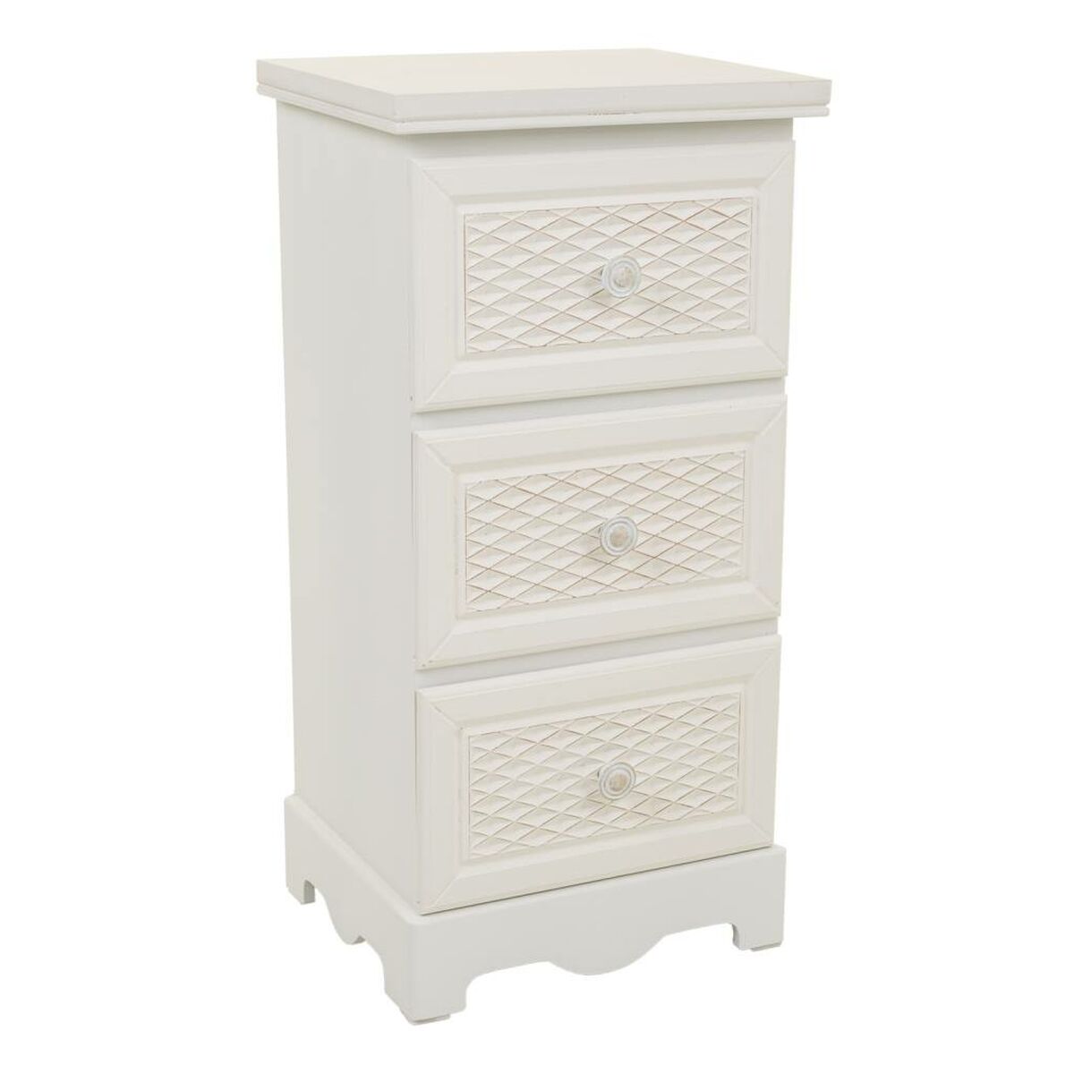 Nattduksbord Alexandra House Living Vit Kräm 26 x 60 x 31 cm