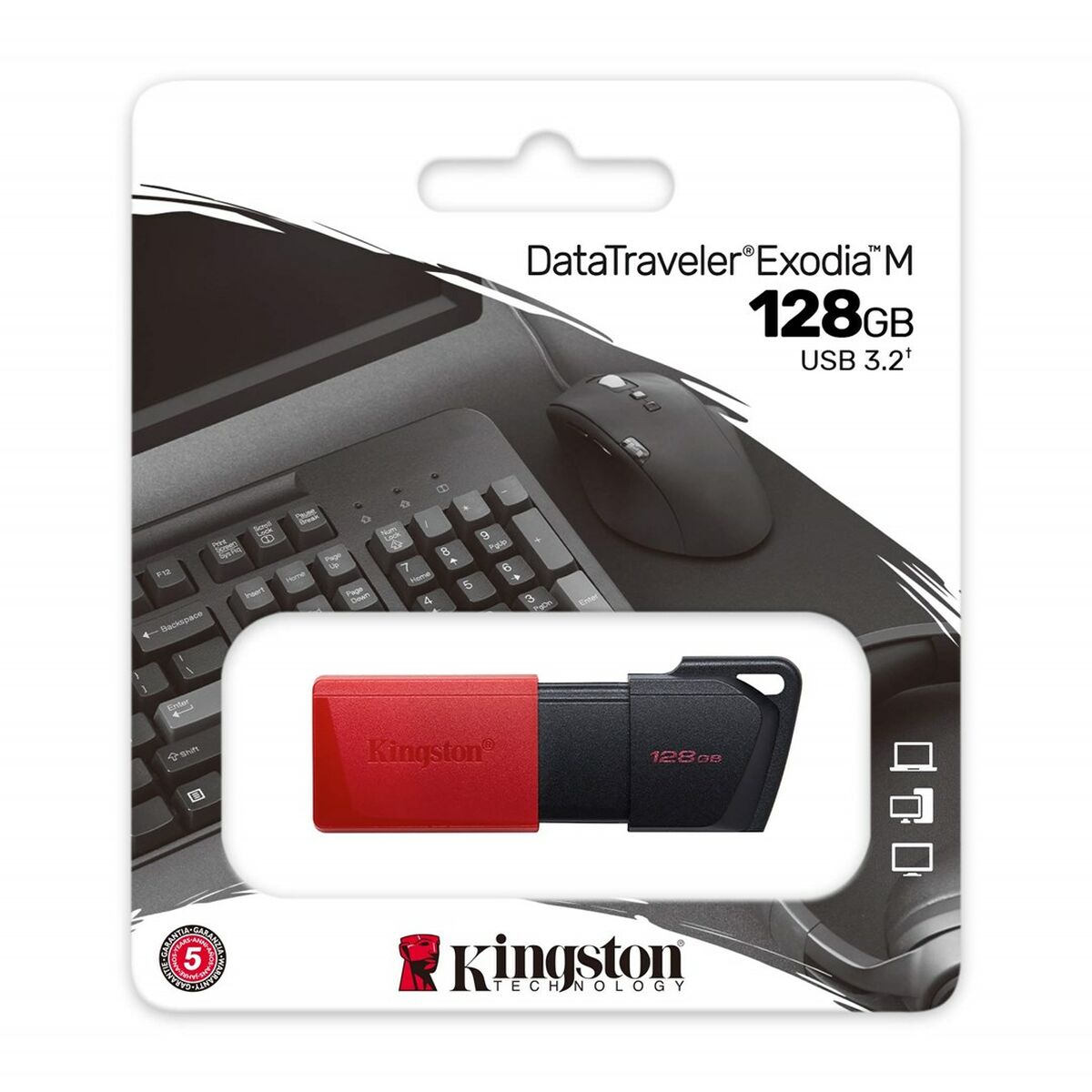 USB-minne Kingston Exodia M Svart 128 GB (1 antal) - 3