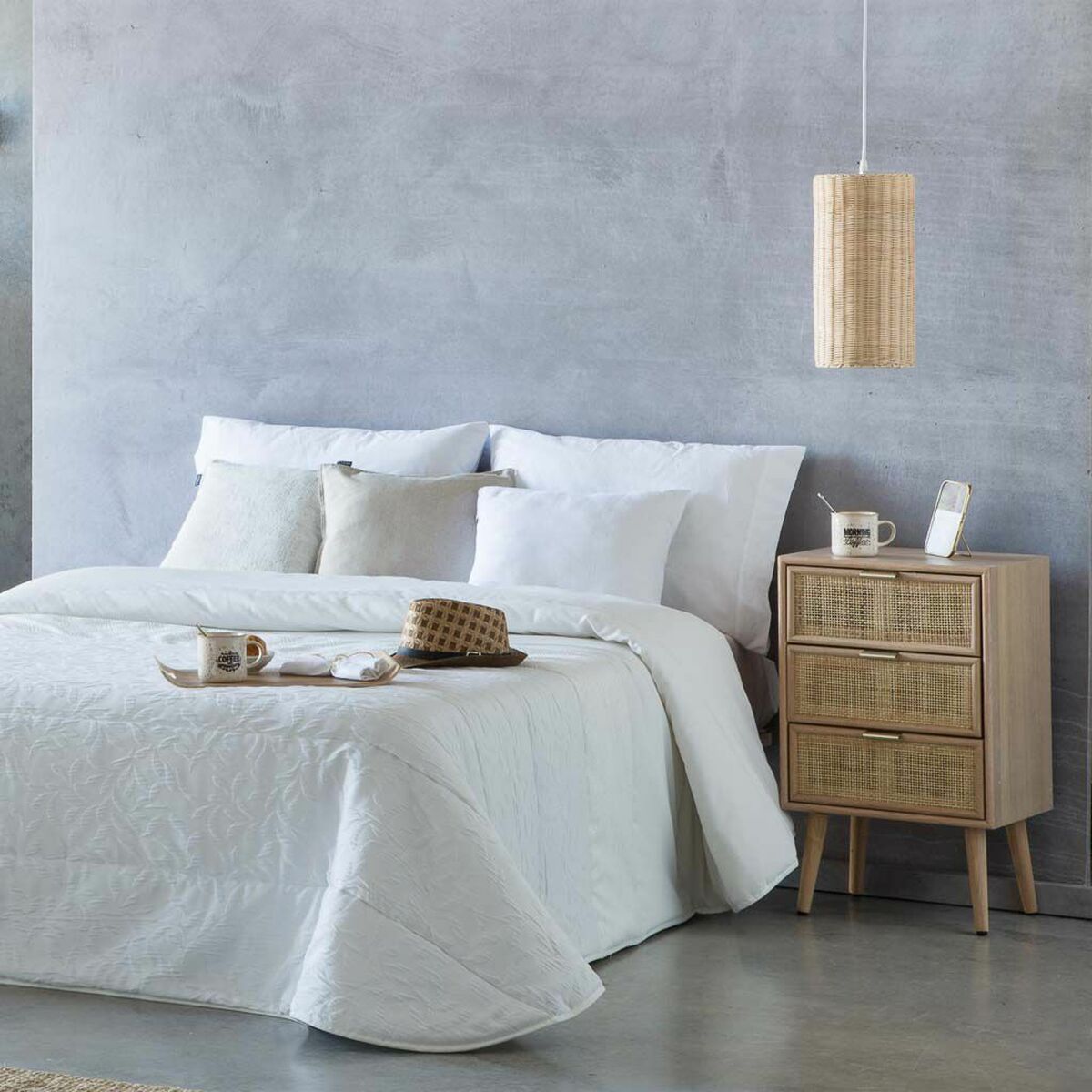 Nattduksbord Alexandra House Living Naturell 71 x 36 x 42 cm - 2