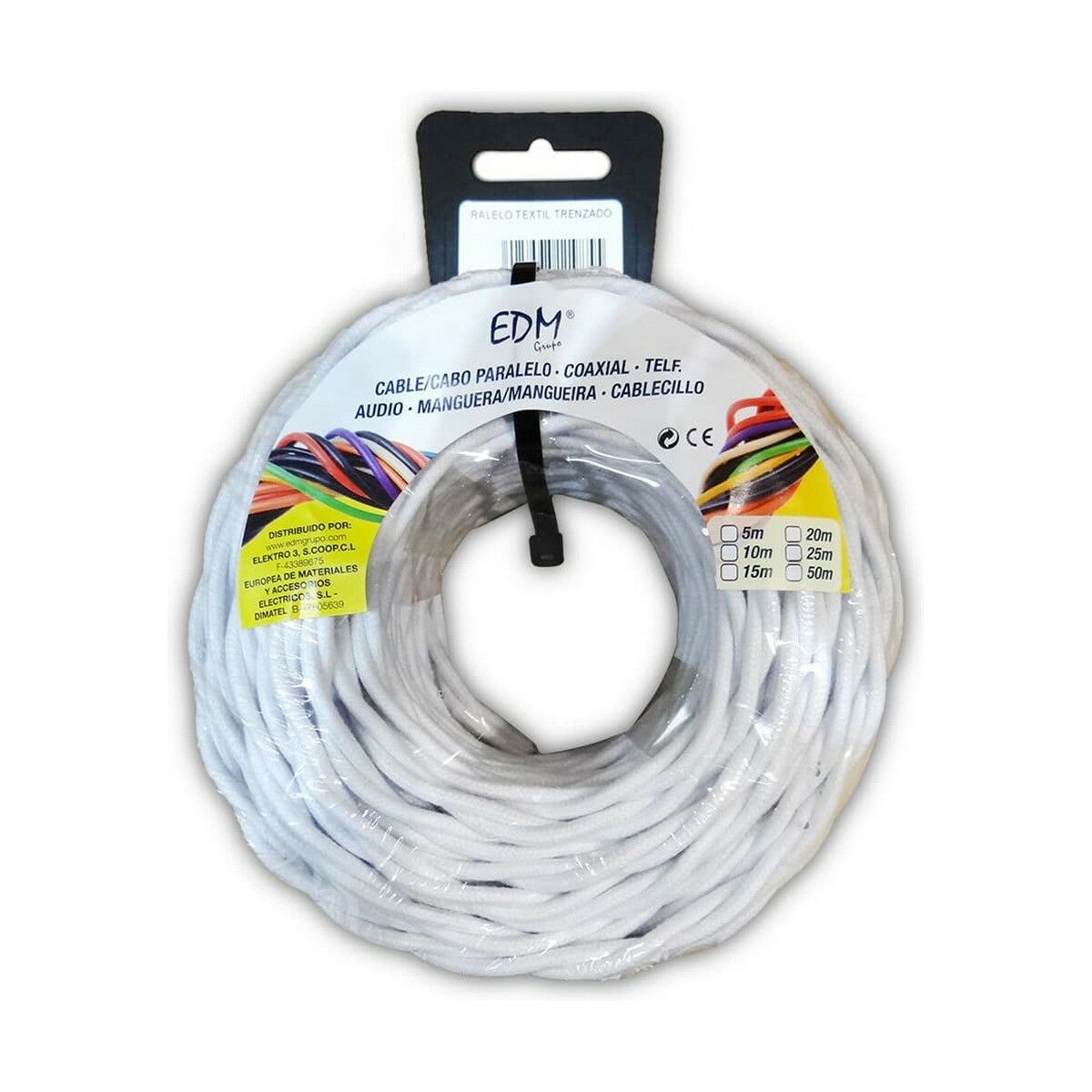 Kabel EDM 11887 Vit 2 x 2,5 mm 5 m - 3
