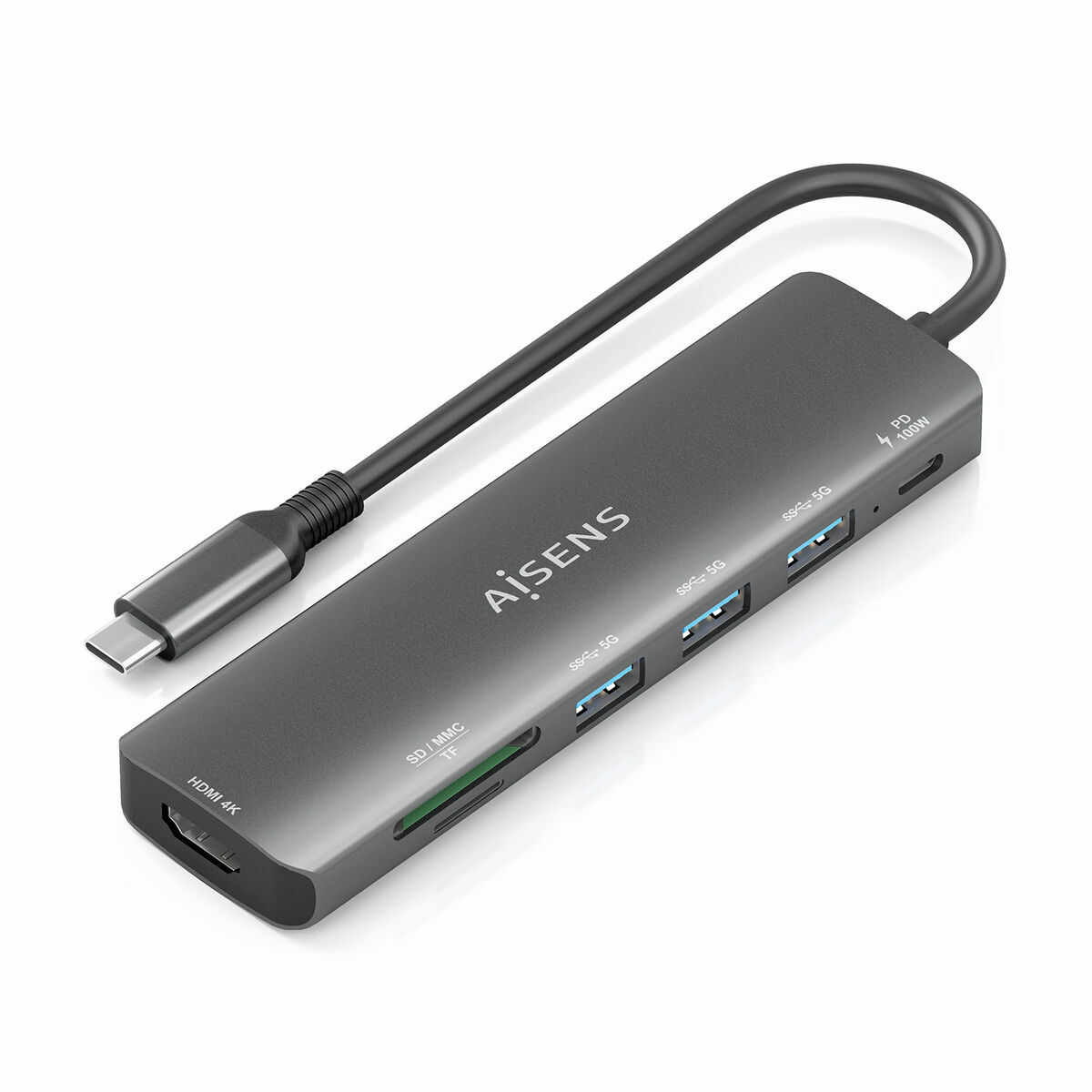 USB-HUB Aisens Grå