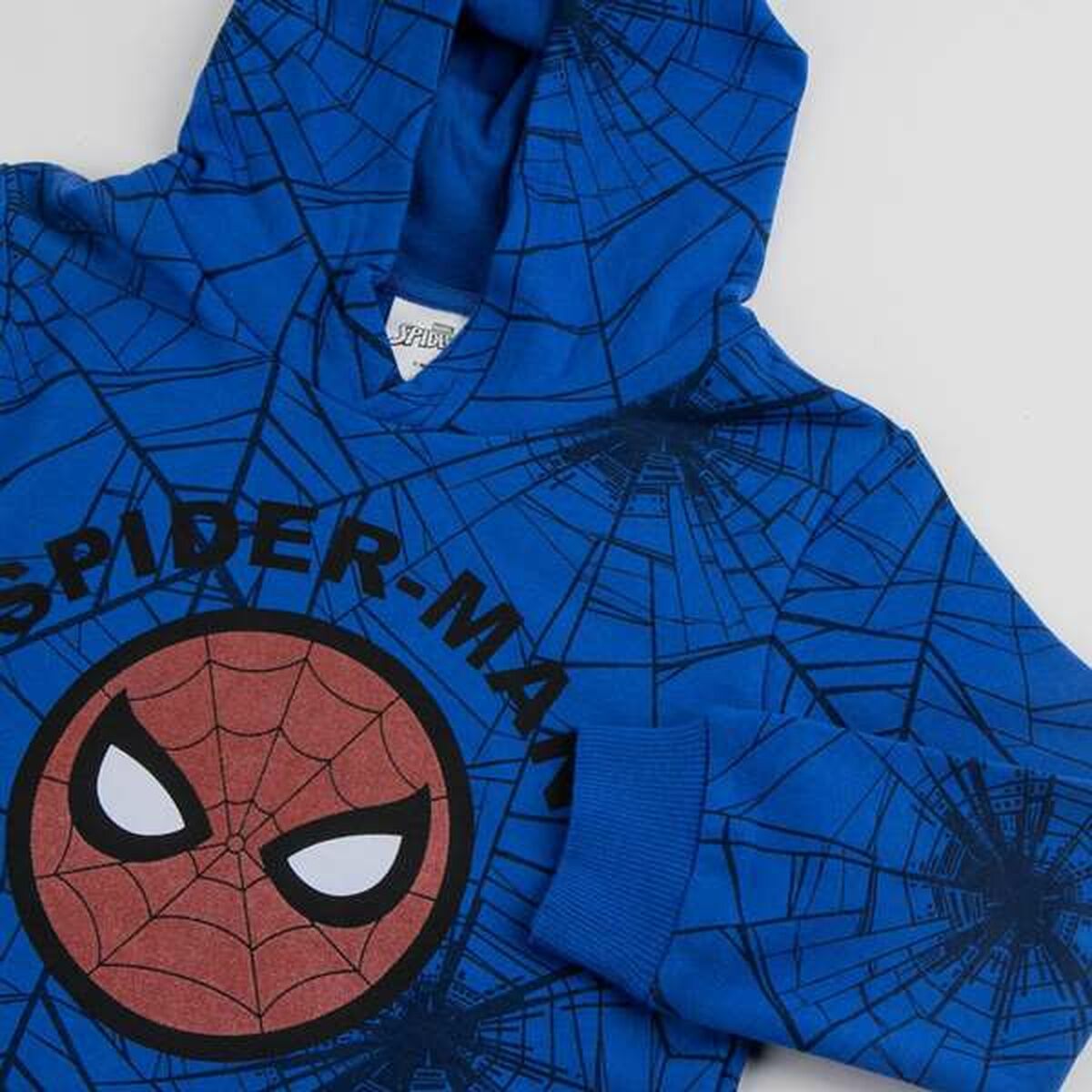 Tröja med huva Unisex Spider-Man Blå - 3
