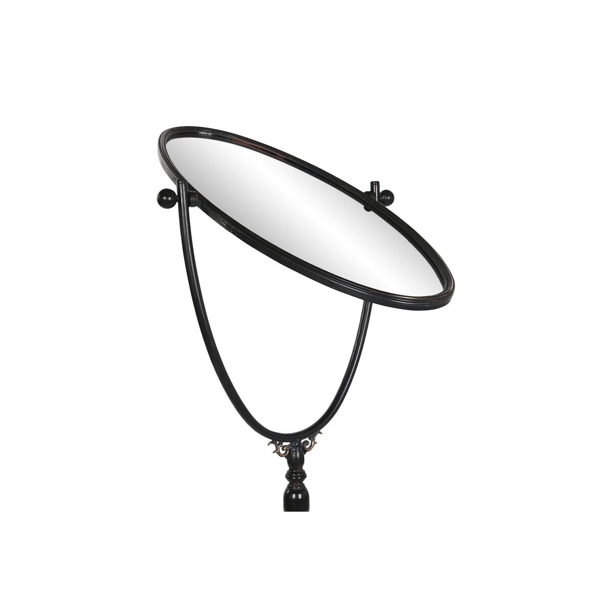 Fristående spegel DKD Home Decor Svart Metall Glas 61 x 62 x 174 cm - 5