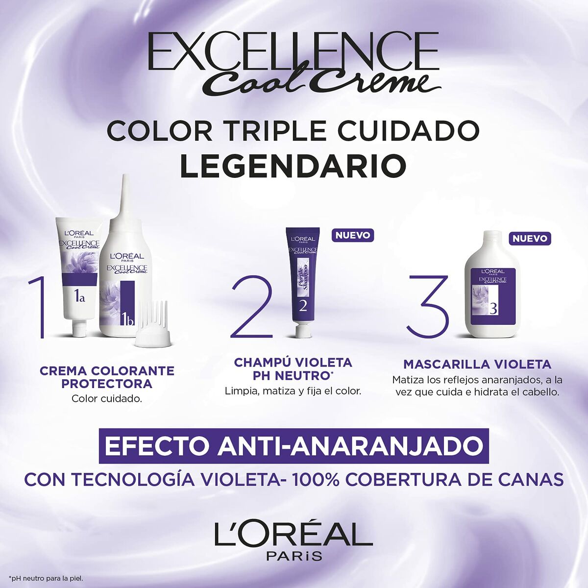 Permanent hårfäg - creme L'Oreal Make Up Excellence Askblond 7,11 Intenzivno Nº 7,11-Rubio Ceniza Intenso 192 ml - 6