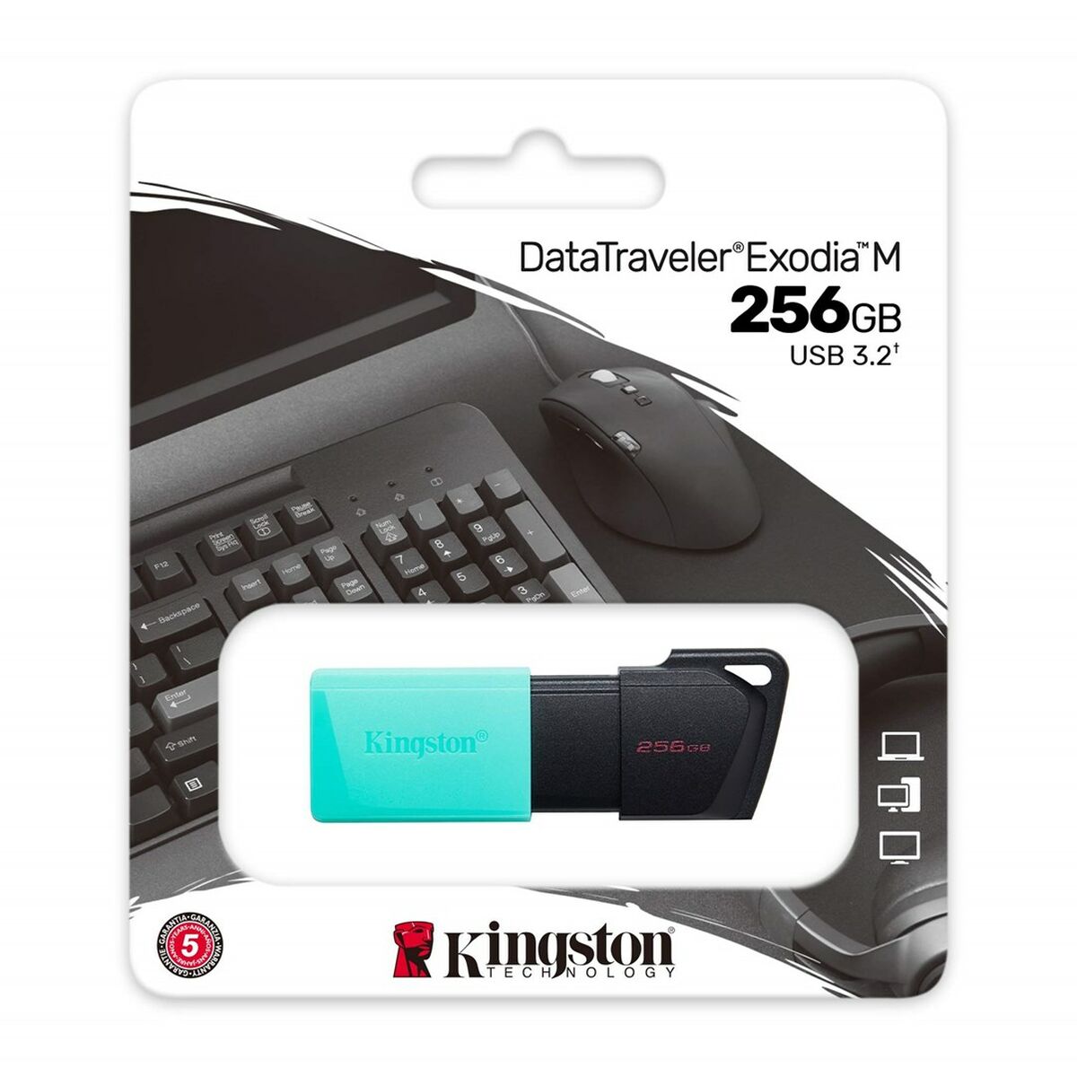 USB-minne Kingston Exodia M Svart 256 GB (1 antal) - 3