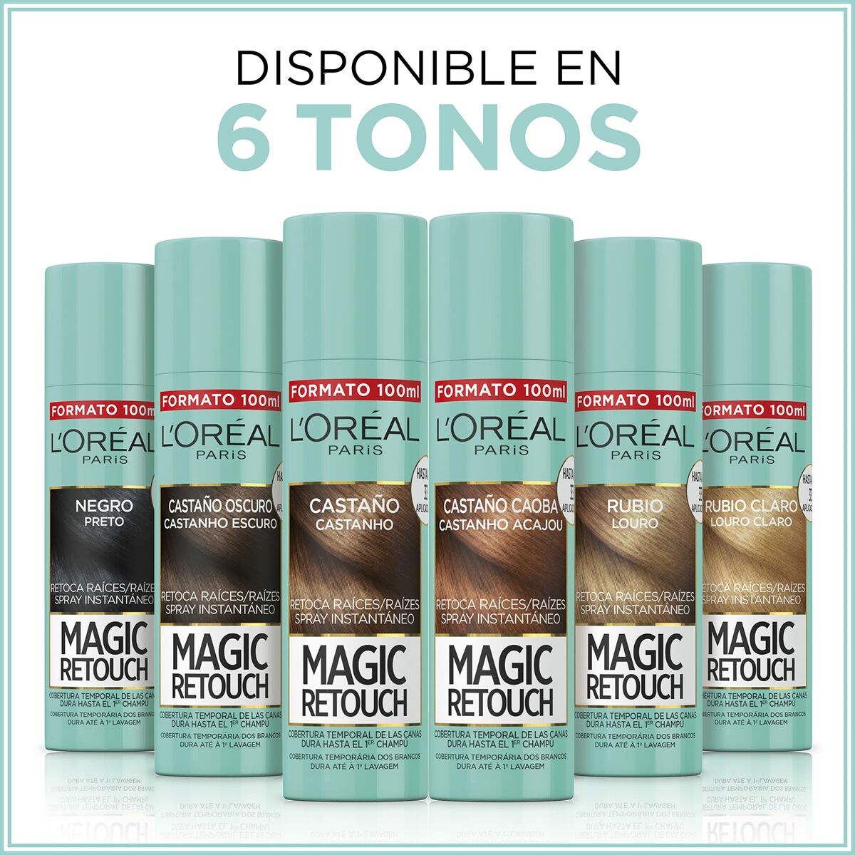 Täckningsspray för grått hår L'Oreal Make Up Magic Retouch 4-Blont 100 ml - 6
