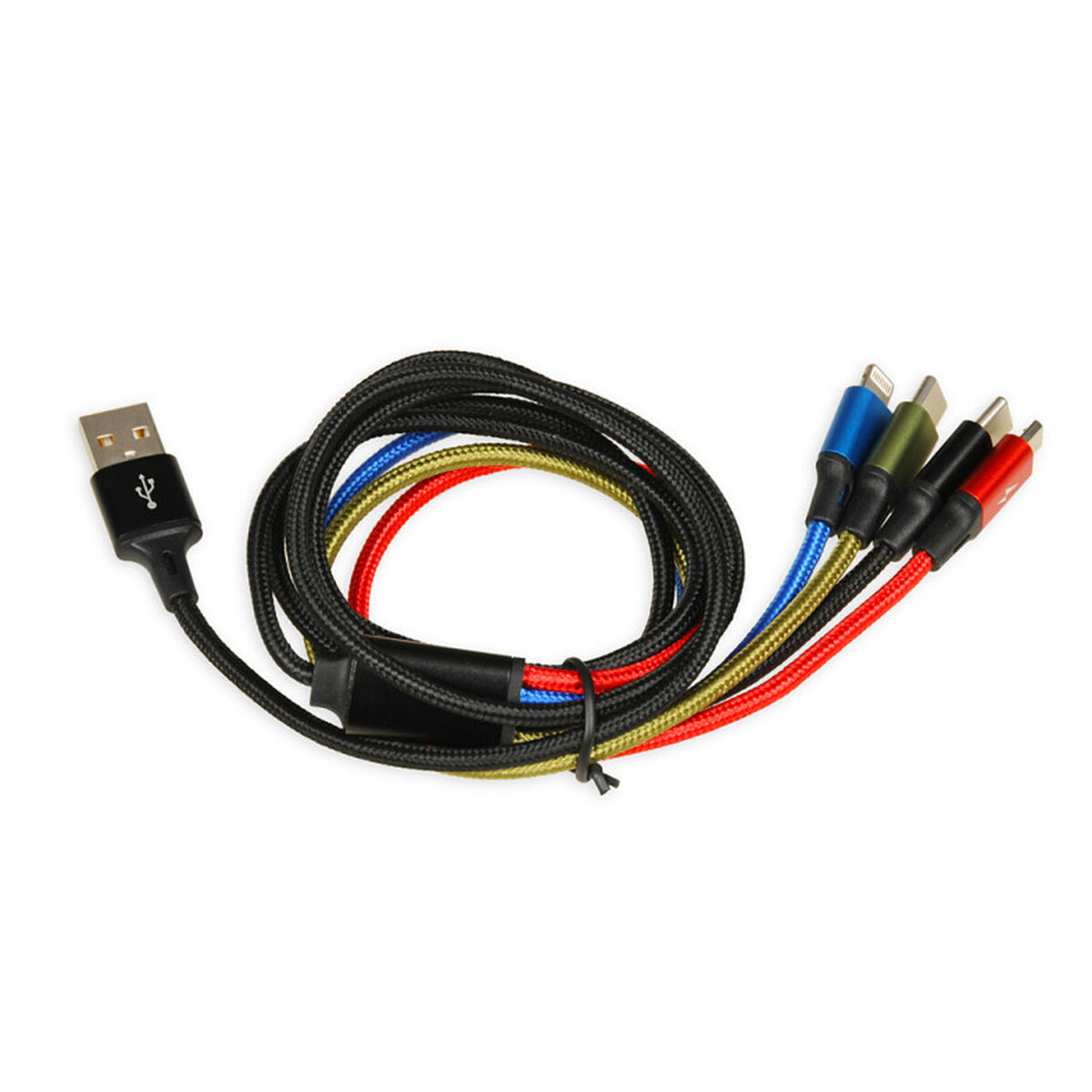USB-kabel till mikro-USB, USB-C och Lightning Ibox IKUM4W1CLR Svart Multicolour 1,2 m - 3