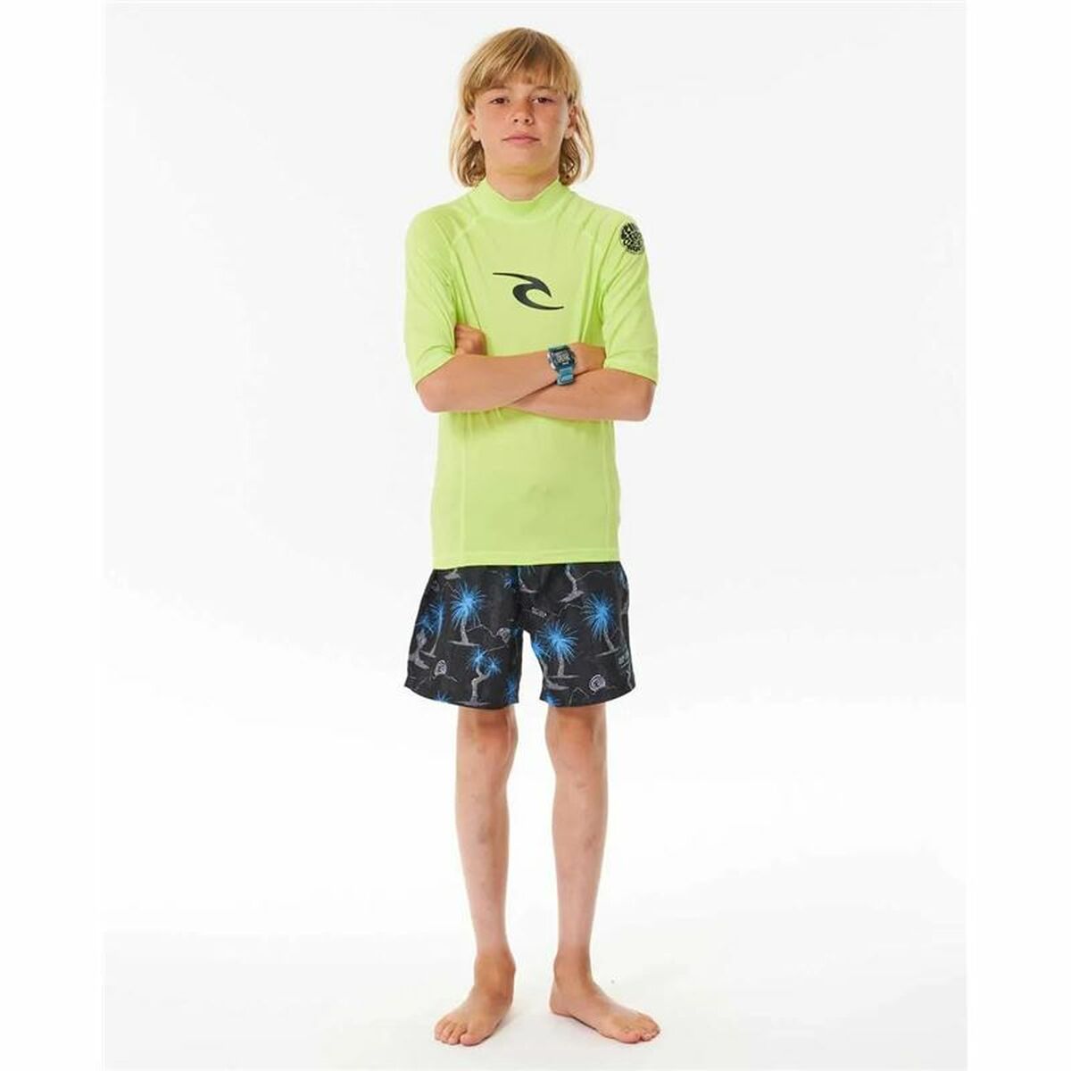 Barn T-shirt med kortärm Rip Curl Wave Upf Limegrön - 4