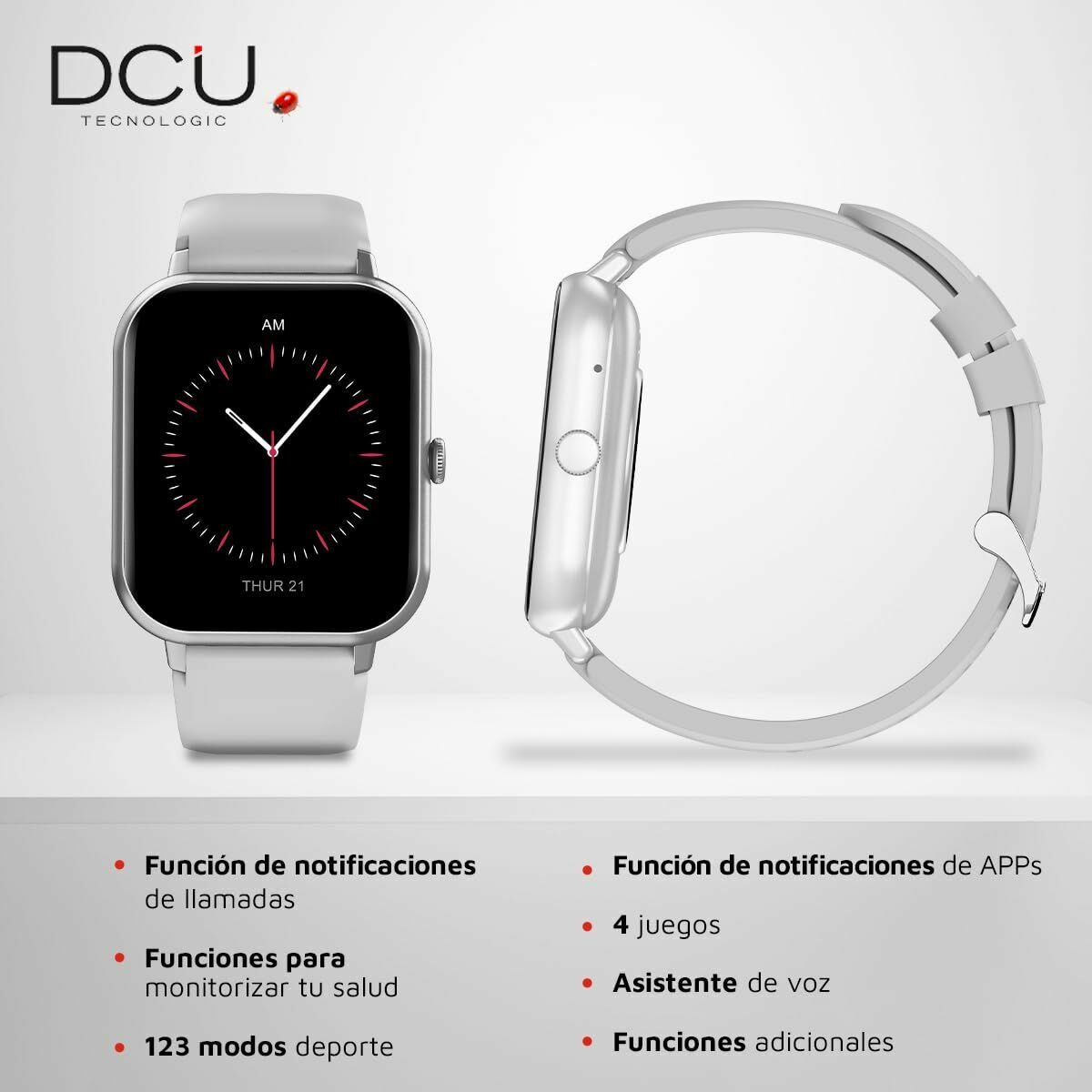 Smartklocka DCU CURVED GLASS PRO 1,83" Grå - 2
