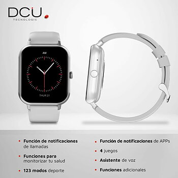 Smartklocka DCU CURVED GLASS PRO 1,83" Grå
