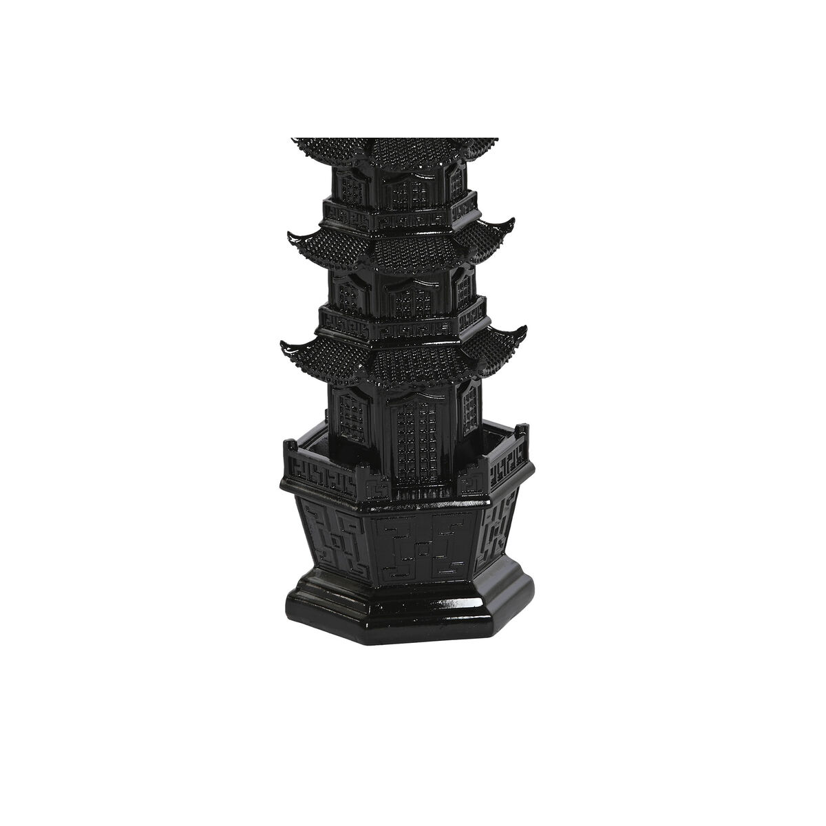 Prydnadsfigur Home ESPRIT Svart Orientalisk 9 x 9 x 41 cm - 3