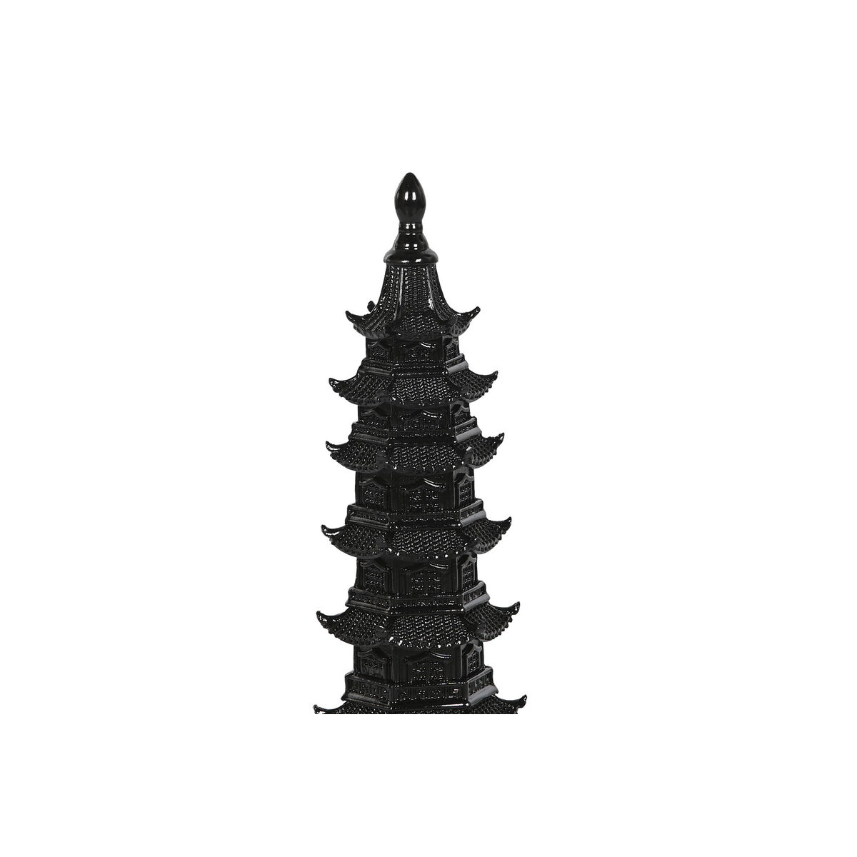 Prydnadsfigur Home ESPRIT Svart Orientalisk 9 x 9 x 41 cm - 2
