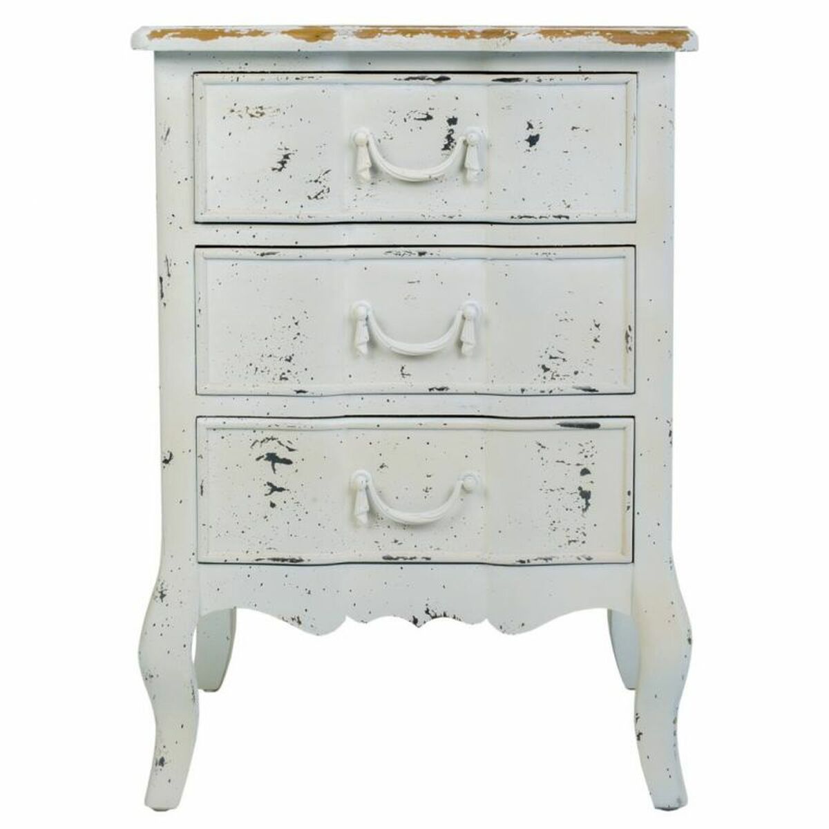 Nattduksbord Alexandra House Living Vit 40 x 70 x 50 cm - 3