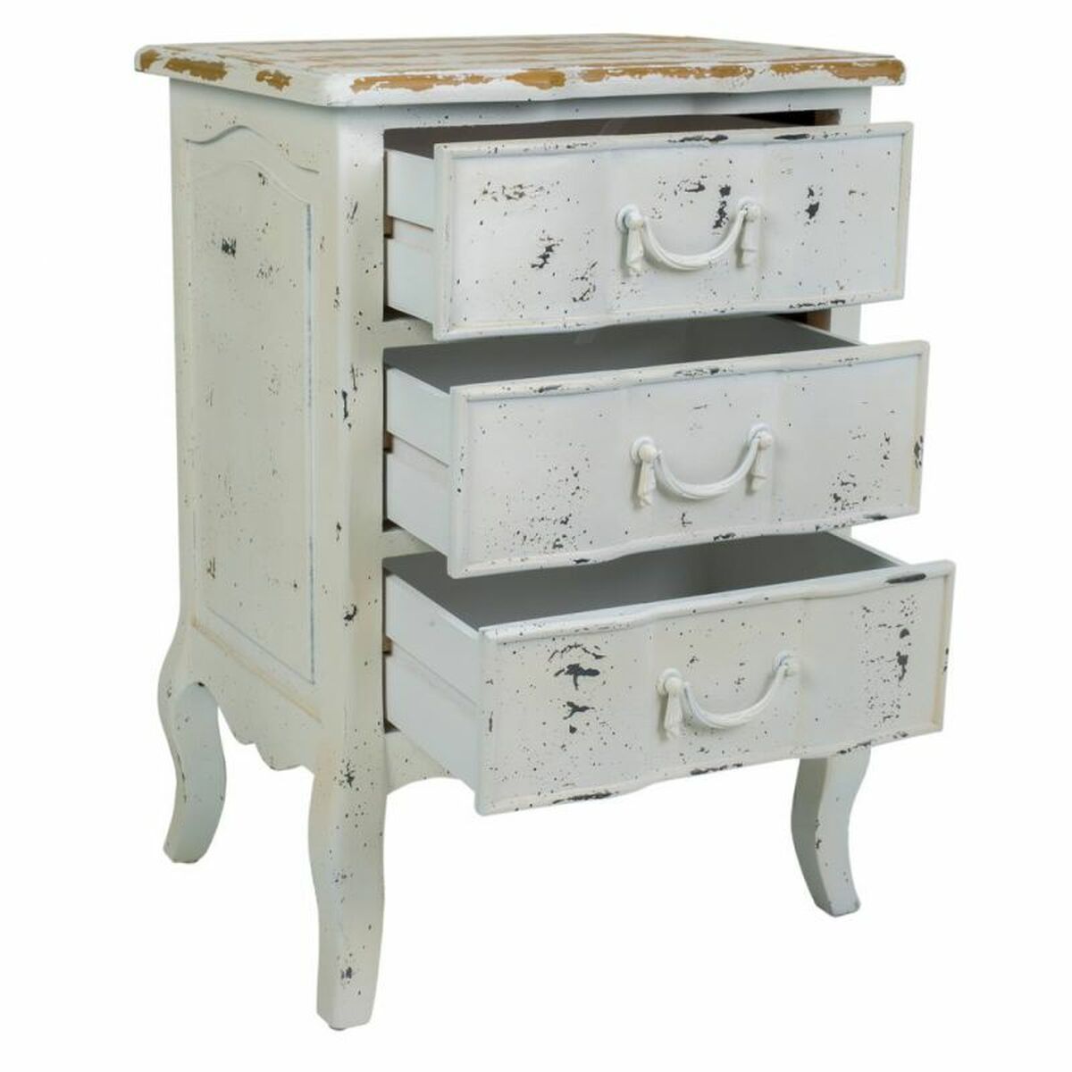 Nattduksbord Alexandra House Living Vit 40 x 70 x 50 cm - 4