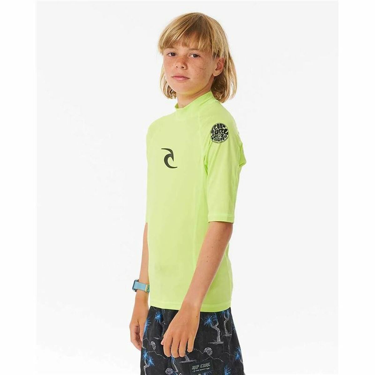 Barn T-shirt med kortärm Rip Curl Wave Upf Limegrön - 3
