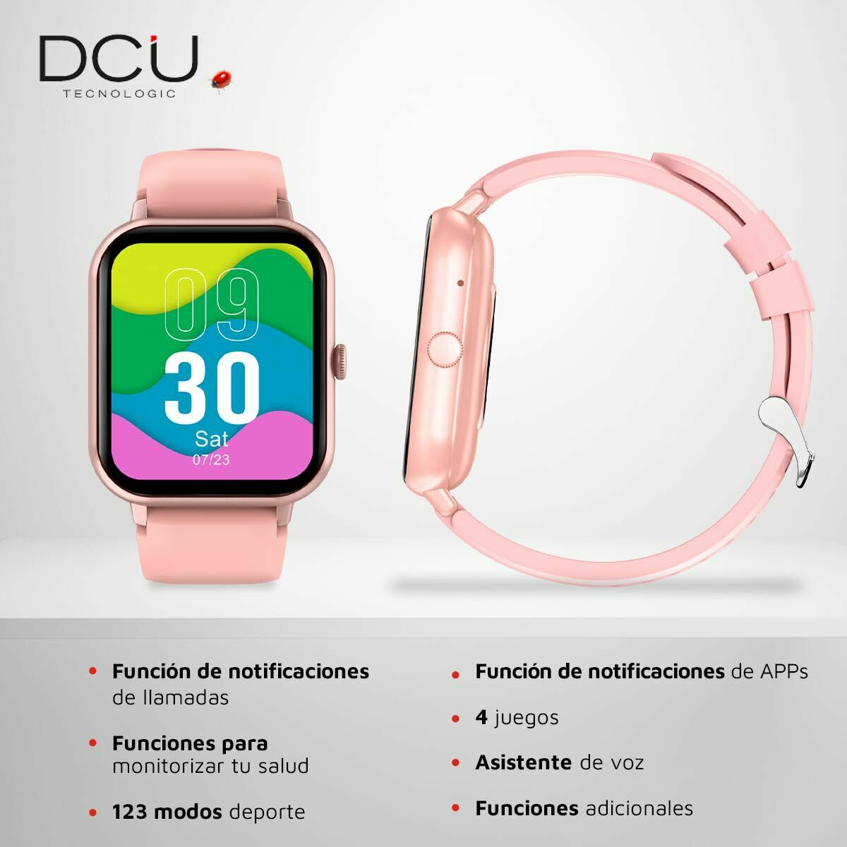 Smartklocka DCU CURVED GLASS PRO Rosa - 2