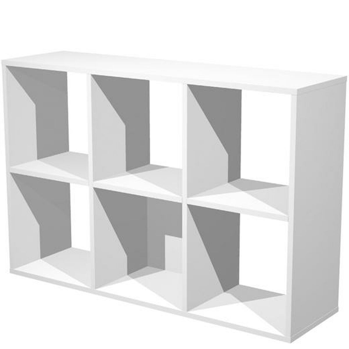 Bokhylla Artexport Home Office 6 fack Vit Melamin 104,1 x 29,2 x 69,8 cm