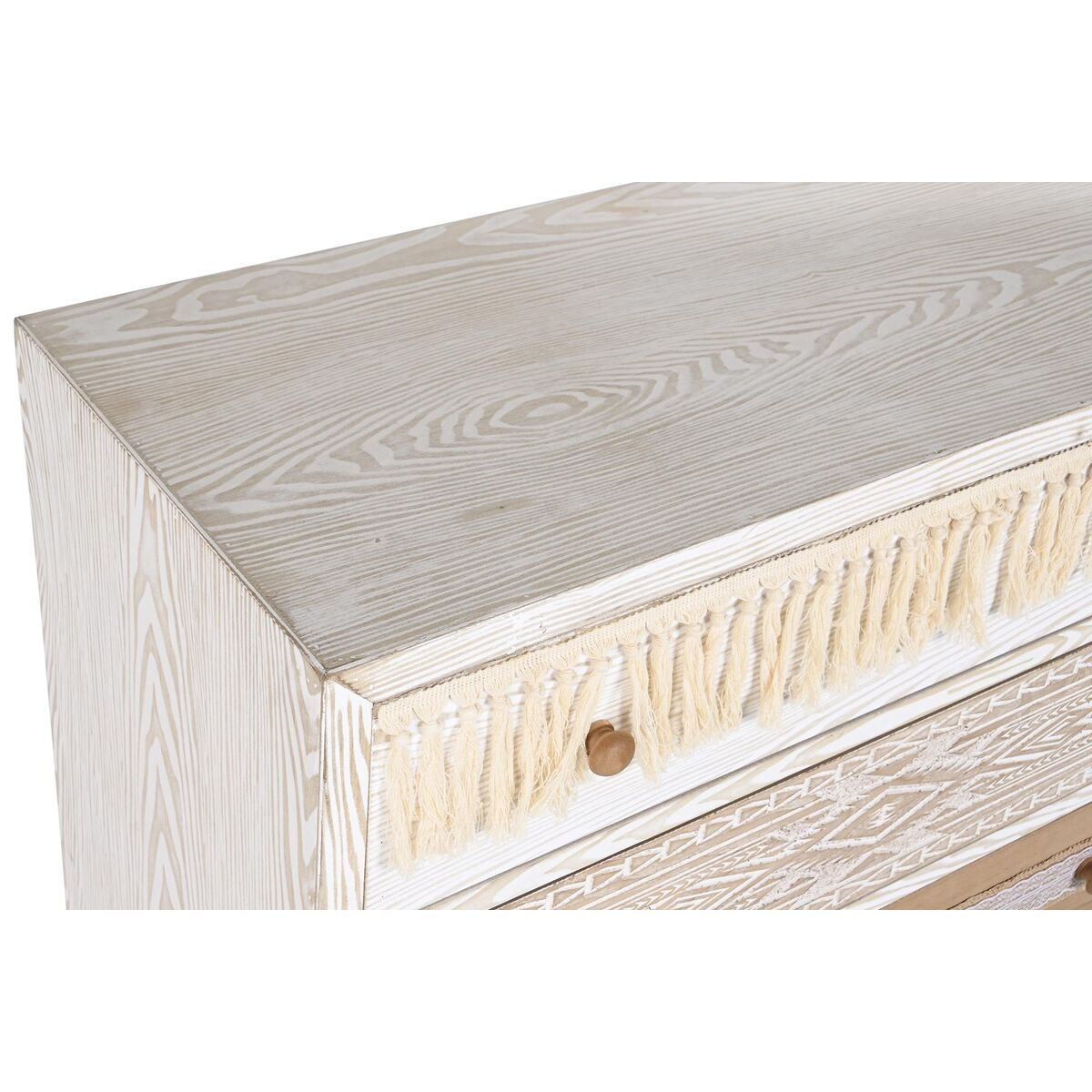 Kommod DKD Home Decor Gran Naturell Bomull Vit (80 x 35 x 80 cm) - 7