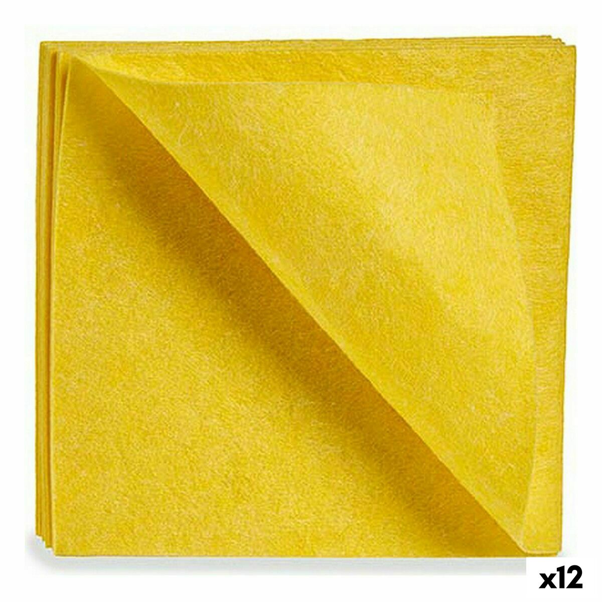 Rengöringstrasor Gul 18 x 2,5 x 20 cm Mjukt (12 antal)