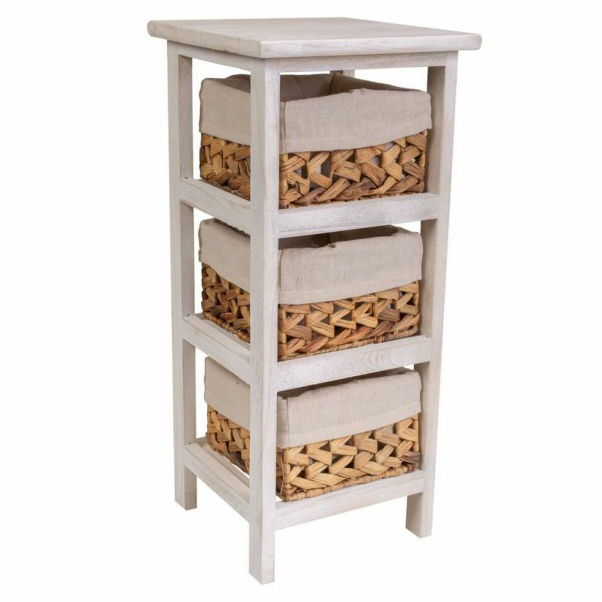 Nattduksbord Alexandra House Living Vit 25 x 57 x 25 cm - 4