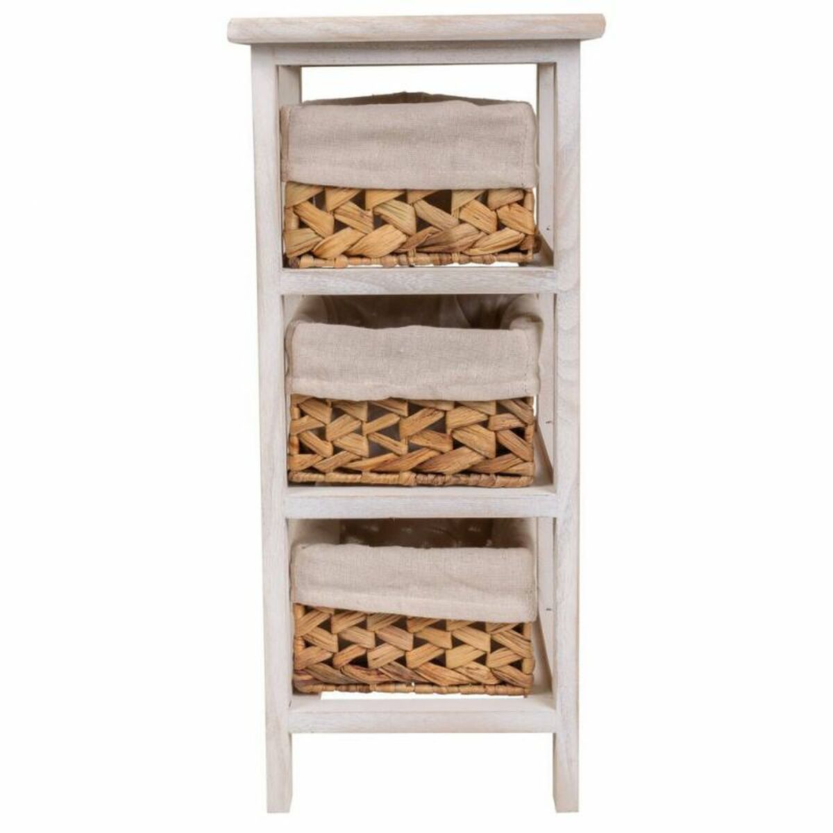 Nattduksbord Alexandra House Living Vit 25 x 57 x 25 cm - 2