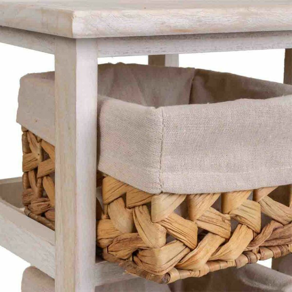 Nattduksbord Alexandra House Living Vit 25 x 57 x 25 cm - 5