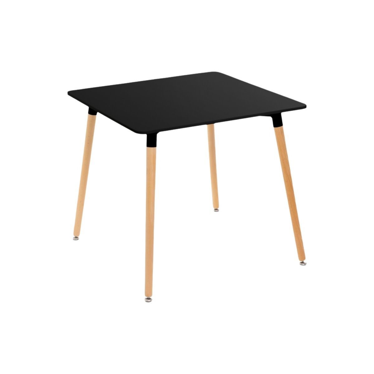 Bord Svart Naturell 80 x 80 x 75 cm