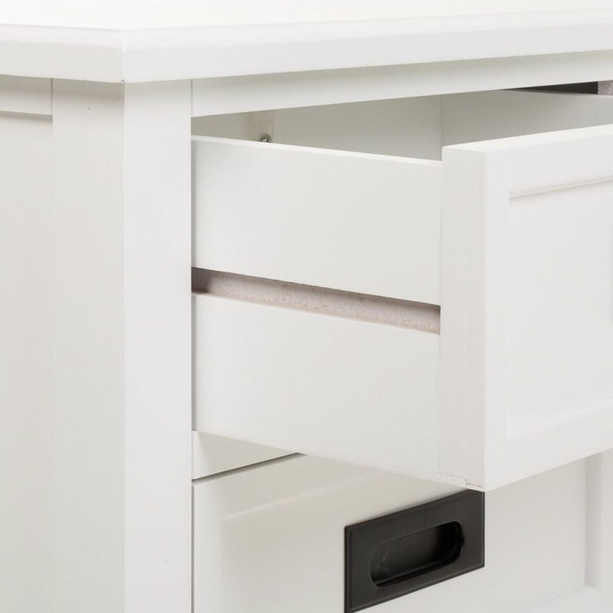 Nattduksbord Alexandra House Living Vit 35 x 60 x 45 cm - 6